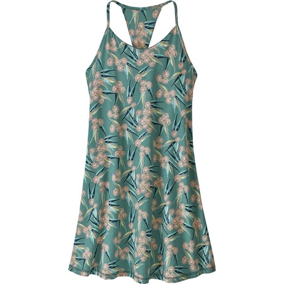 Patagonia Edisto Dress Blue Floral Print Mini - Picture 1 of 9